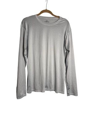 Real Essentials Men’s Large Grey Long Sleeve Active Athletic Performance Shirt